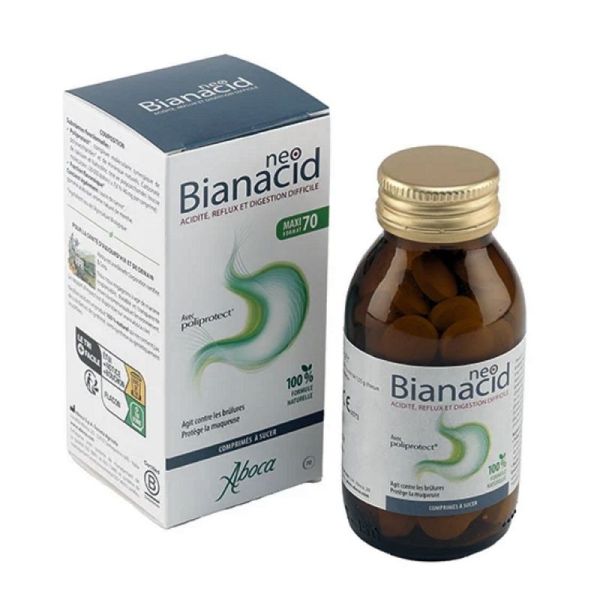 NeoBianacid Acidité, Reflux, Digestion difficile 70 comprimés à sucer