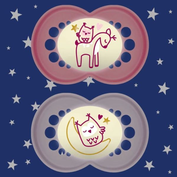 Sucettes nuit MAM Original 6+ mois x2