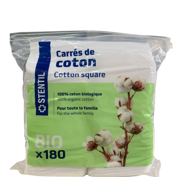 Stentil Carrés de Coton Bio X180 Rangés