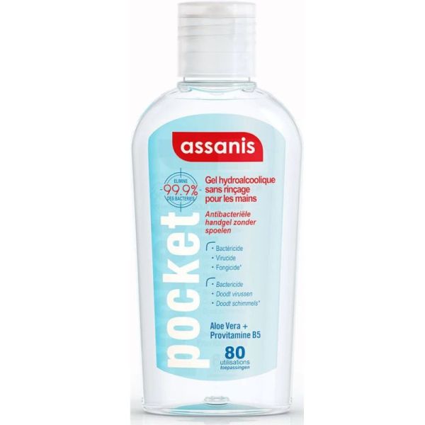 Assanis Gel Hydroalcoolique Main Pocket 80 ml