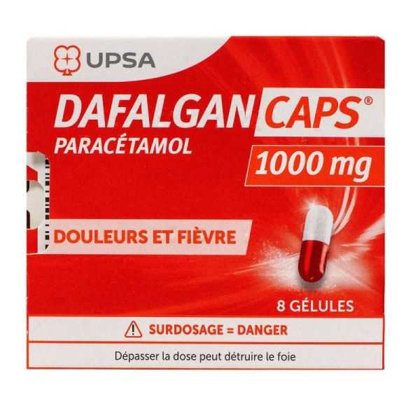 DafalganCaps 1000mg - paracétamol - 8 gélules