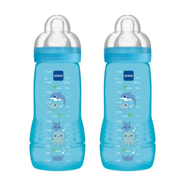 Lot de 2 Biberons MAM - Easy Active Debit X - x2 - (3 colories)