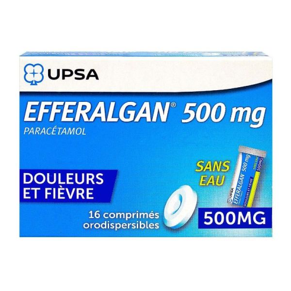 EfferalganOdis 500mg -paracétamol - 16 comprimés orodispersibles